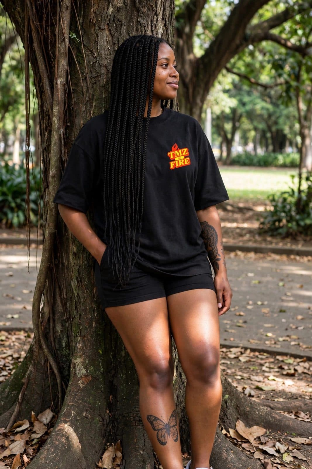 Camiseta Oversized Heavy TMZ Fire