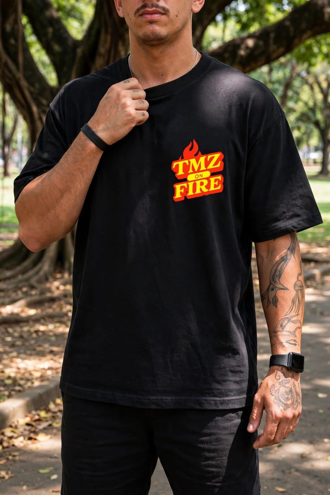 Camiseta Oversized TMZ Fire