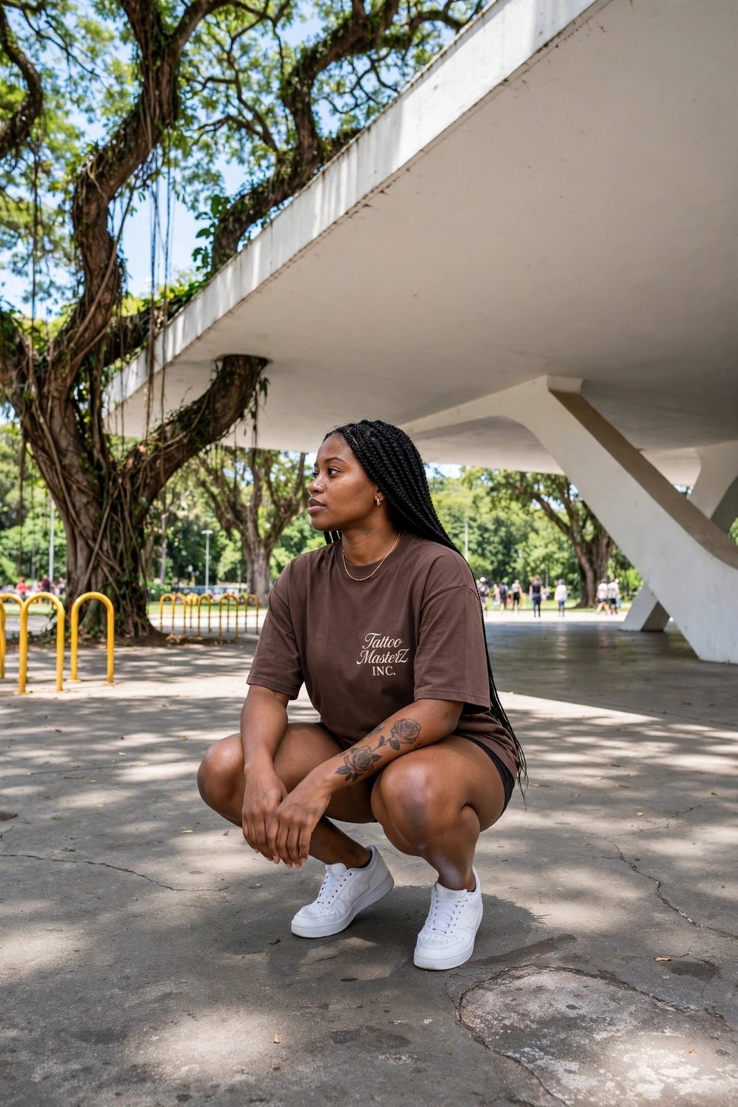 Camiseta Oversized Old MoneyZ — Marrom, vista 4