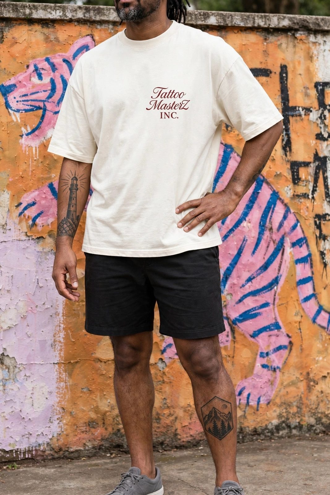 Camiseta Oversized Old MoneyZ — Off-White, vista 3
