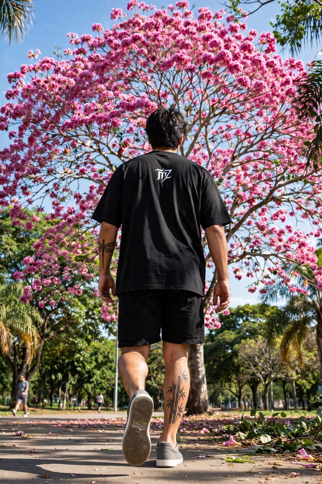 Camiseta Oversized Old MoneyZ — Preta, vista 2