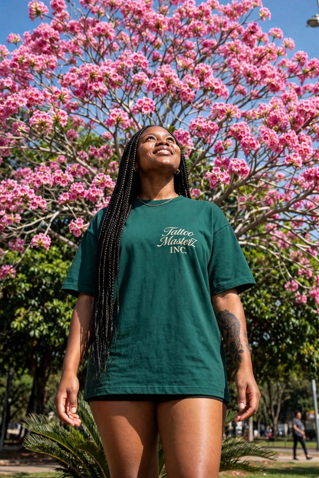 Camiseta Oversized Old MoneyZ — Verde Militar, vista 5