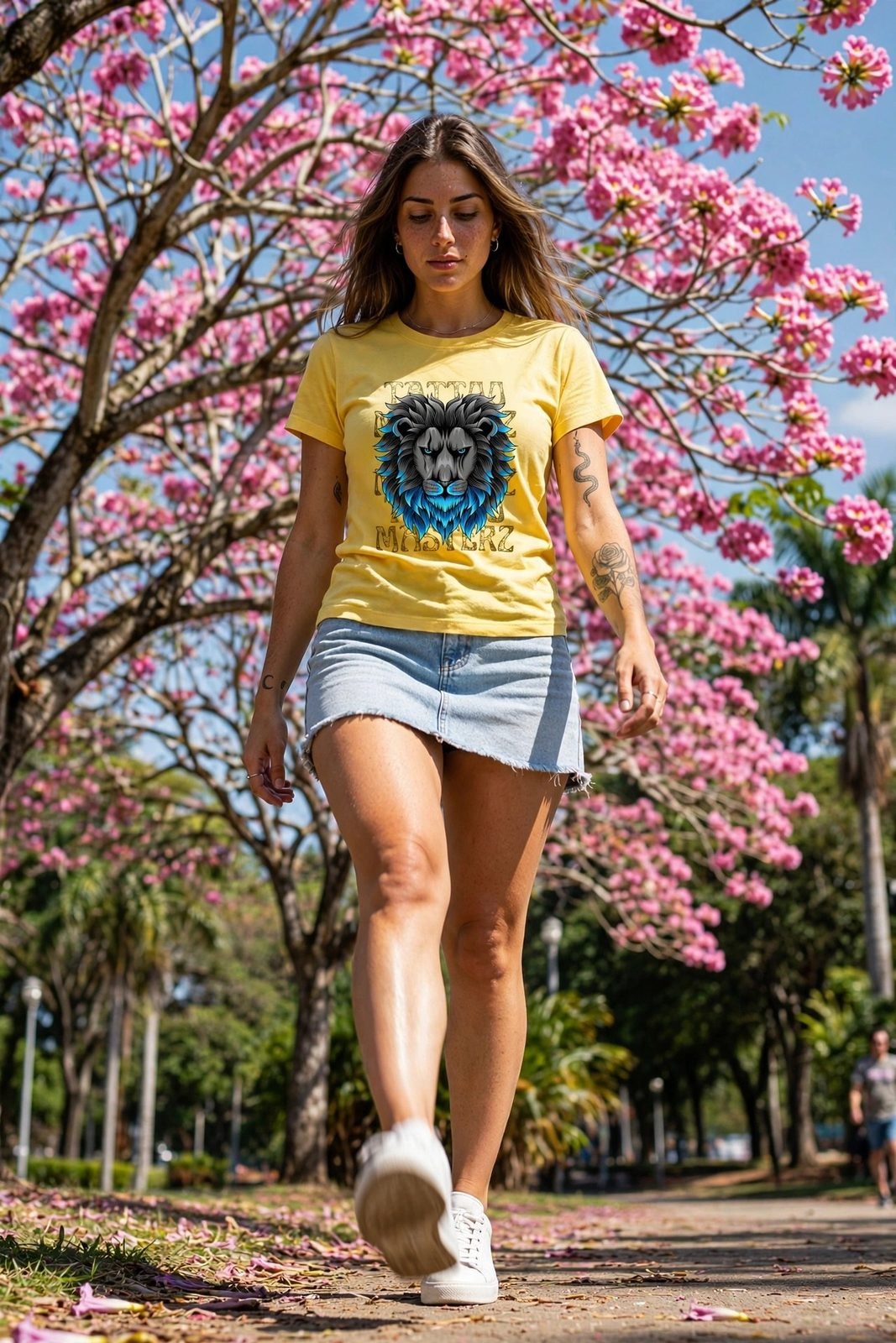 Baby Look LionZ — Amarela, vista 10