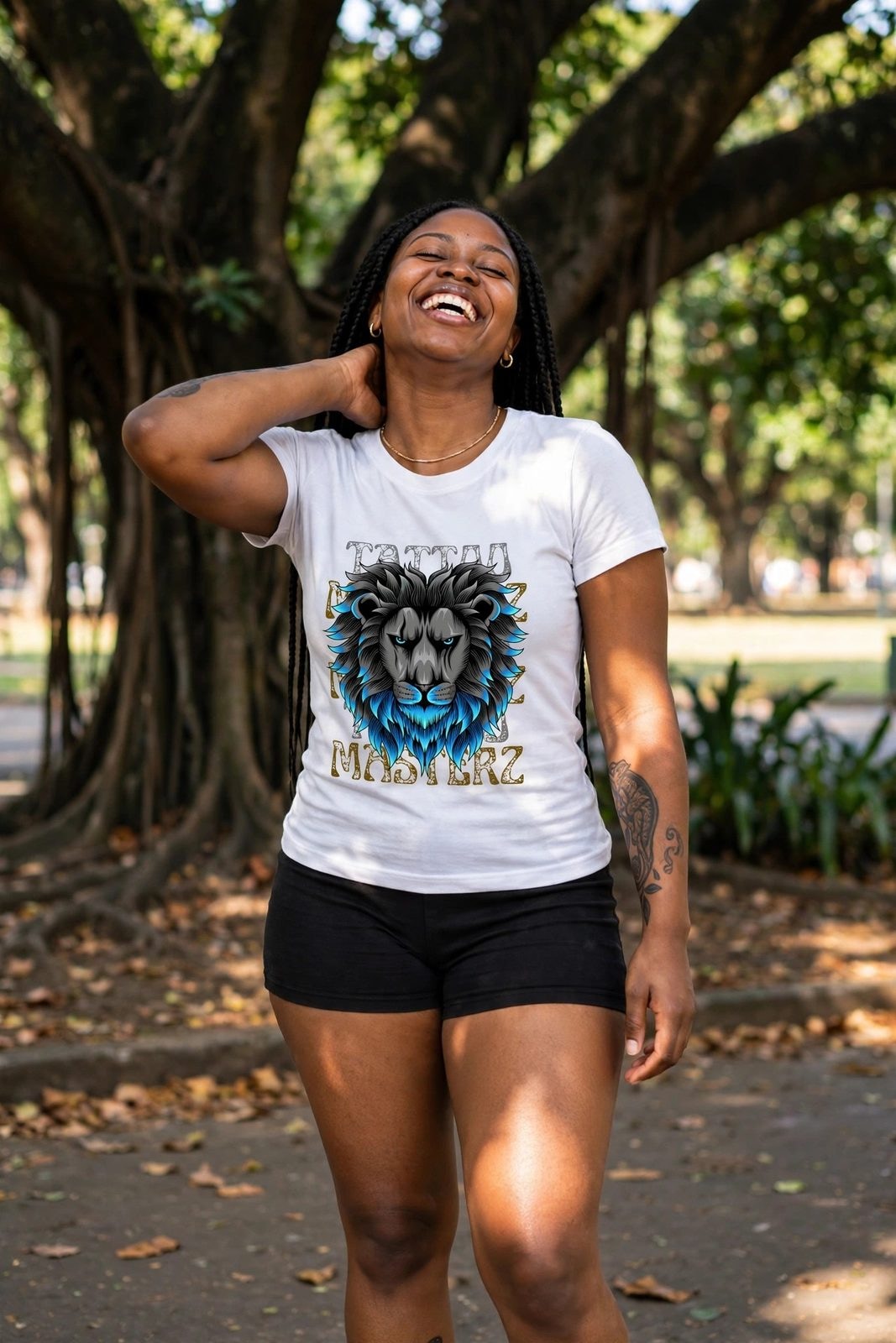 Baby Look LionZ — Branca, vista 3