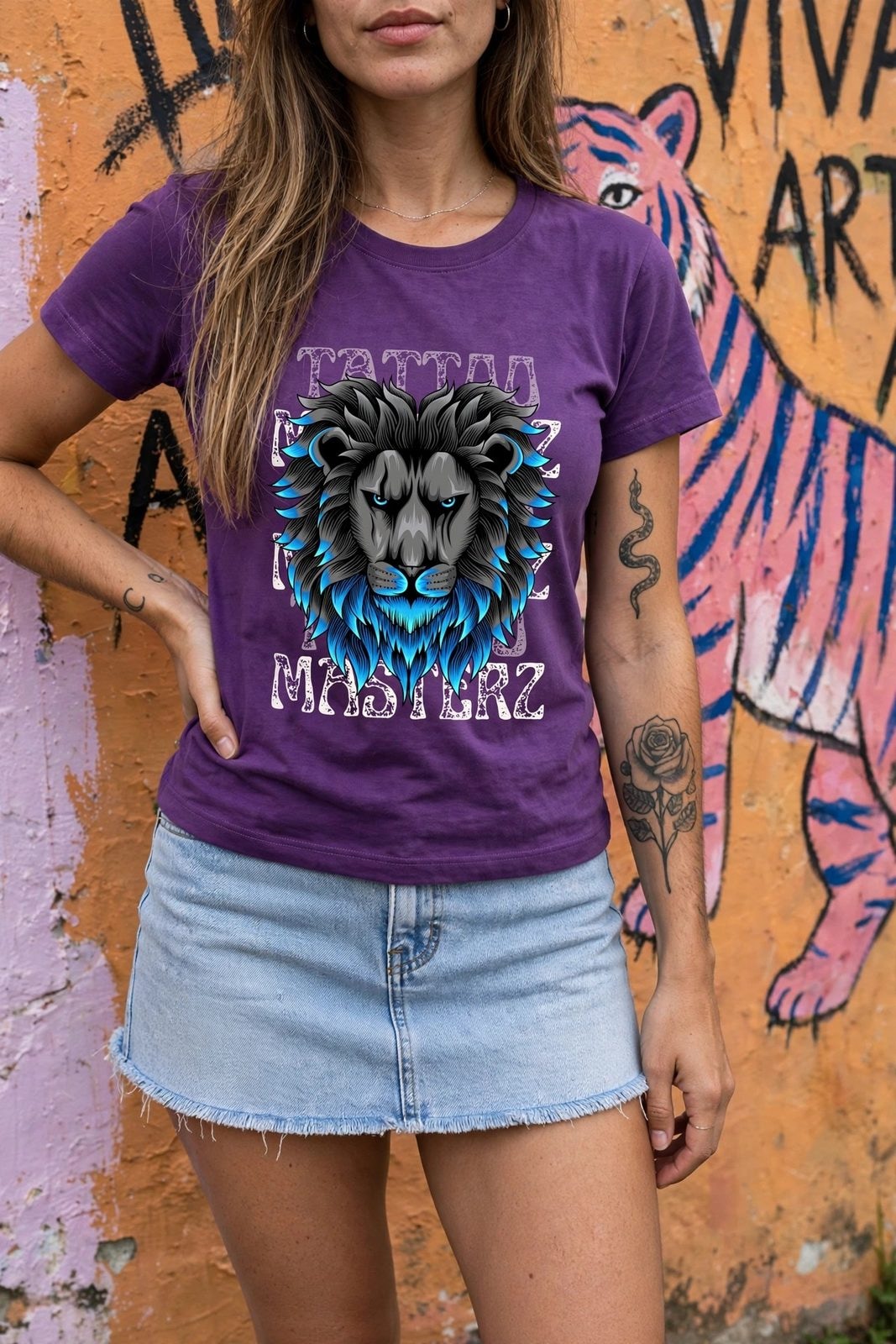 Baby Look LionZ — Roxo, vista 14