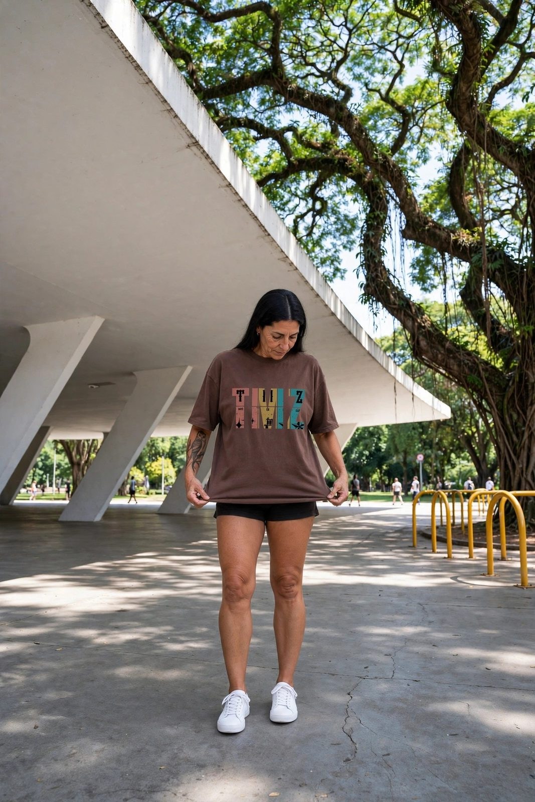 Camiseta Oversized RastaZ 2.0 — Marrom, vista 4