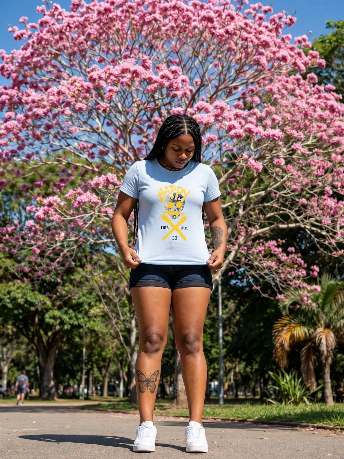 Baby Look SmileZ — Azul Claro, vista 9