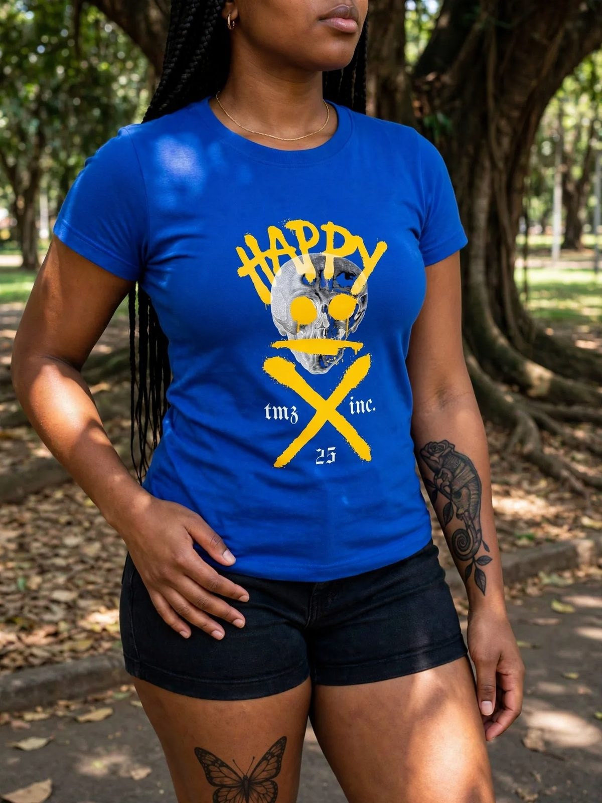Baby Look SmileZ — Azul Royal, vista 10