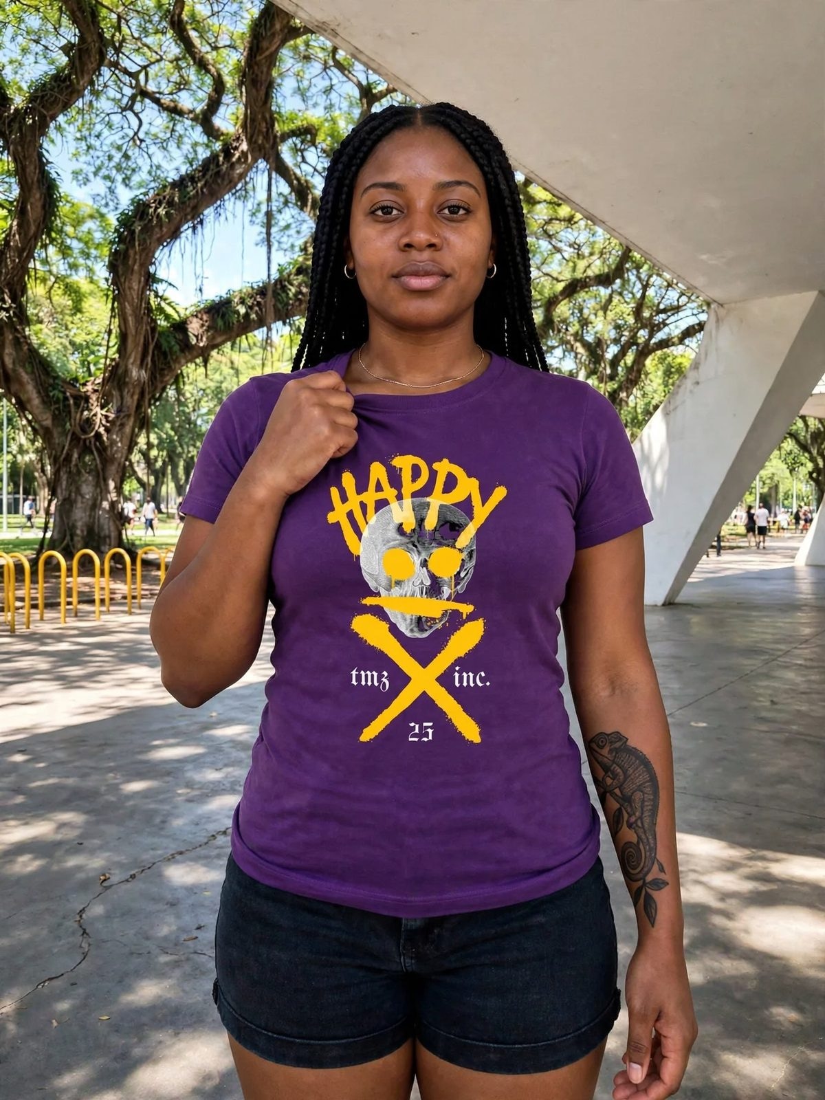 Baby Look SmileZ — Roxo, vista 11