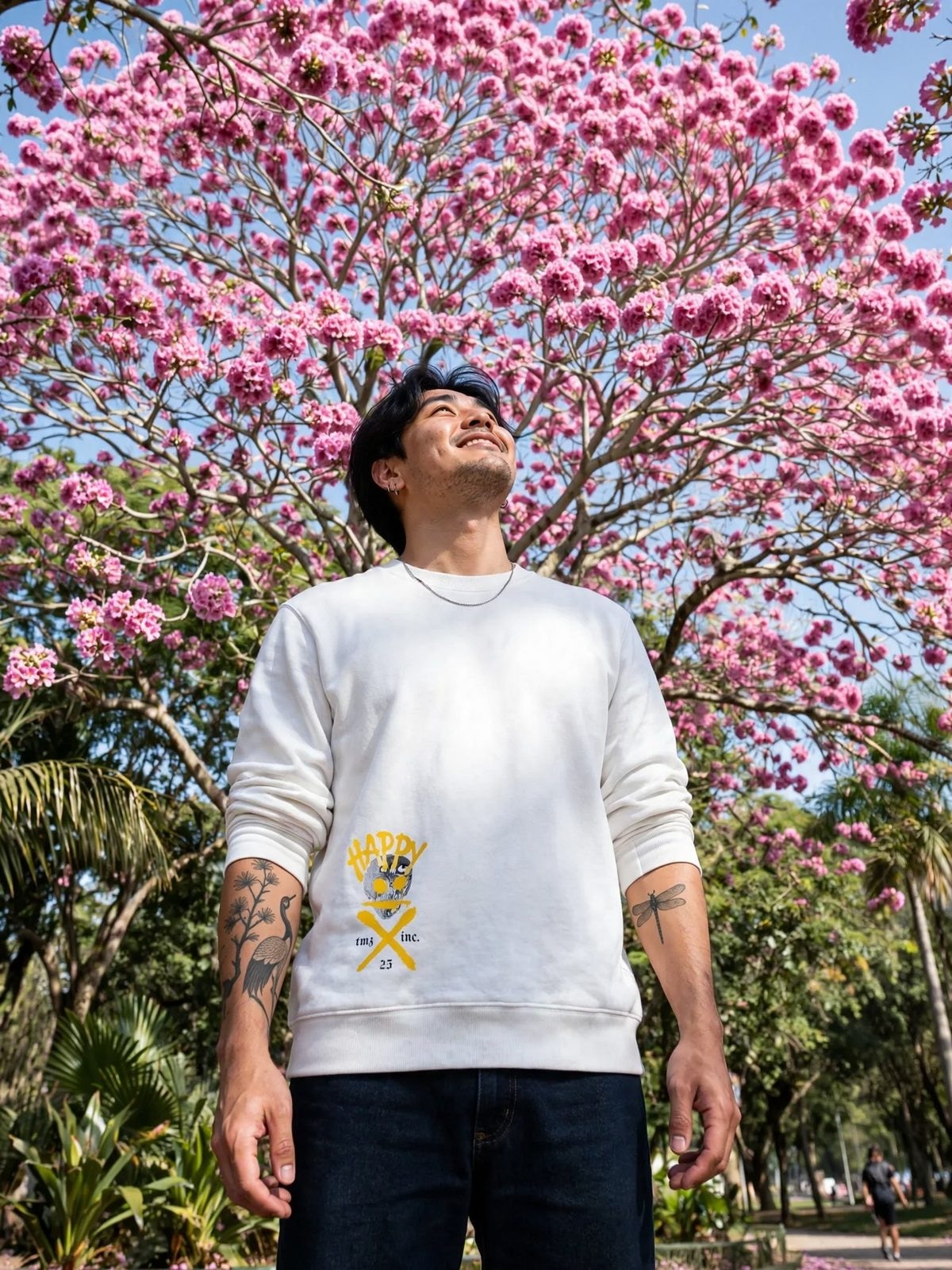 Moletom Careca SmileZ — Branca, vista 3