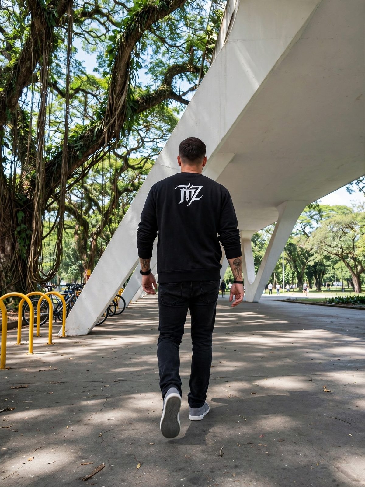 Moletom Careca SmileZ — Preta, vista 2