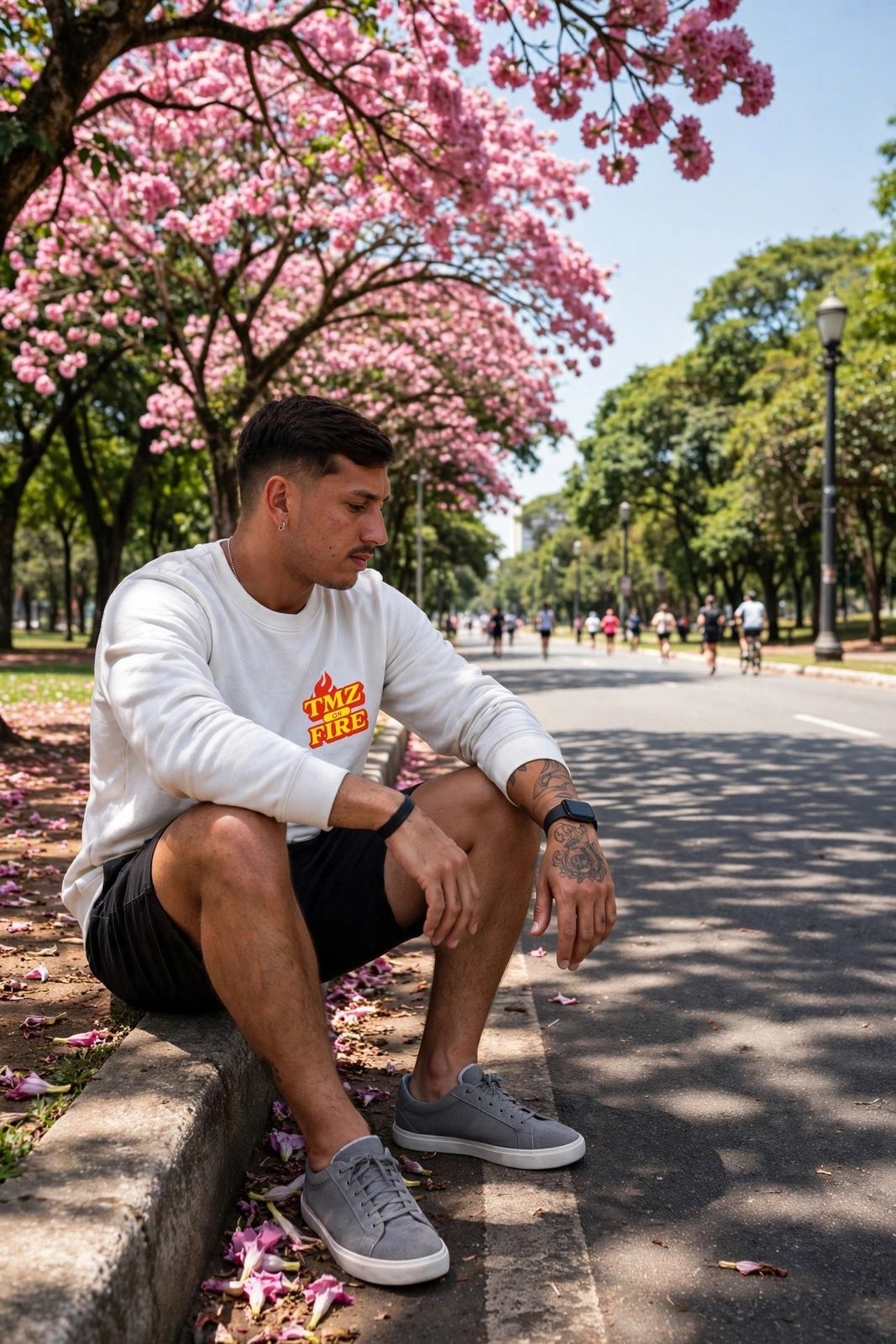 Moletom Careca TMZ Fire — Branca, vista 3
