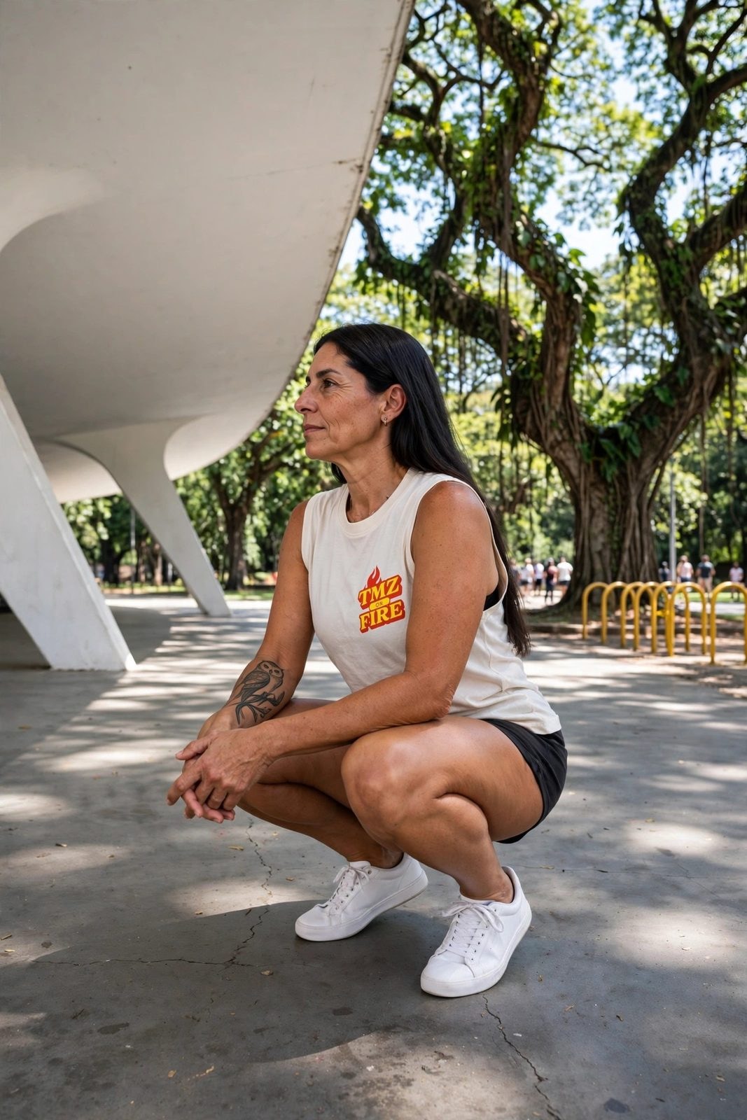 Tank Top TMZ Fire — Off-White, vista 3