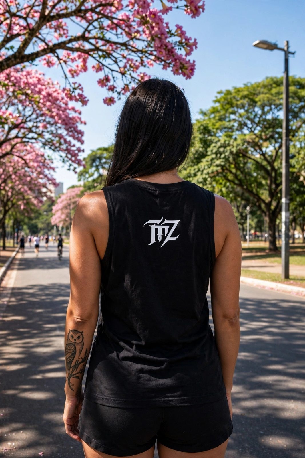 Tank Top TMZ Fire — Preta, vista 2