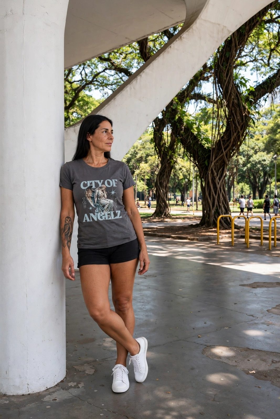 Baby Look City of AngelZ — Cinza Chumbo, vista 5