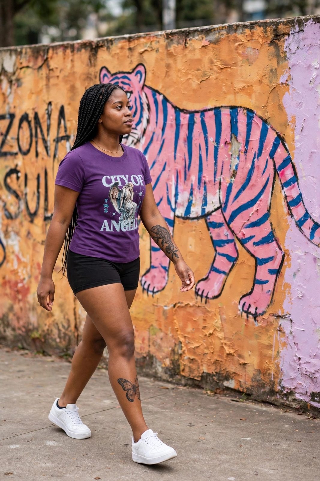 Baby Look City of AngelZ — Roxo, vista 11