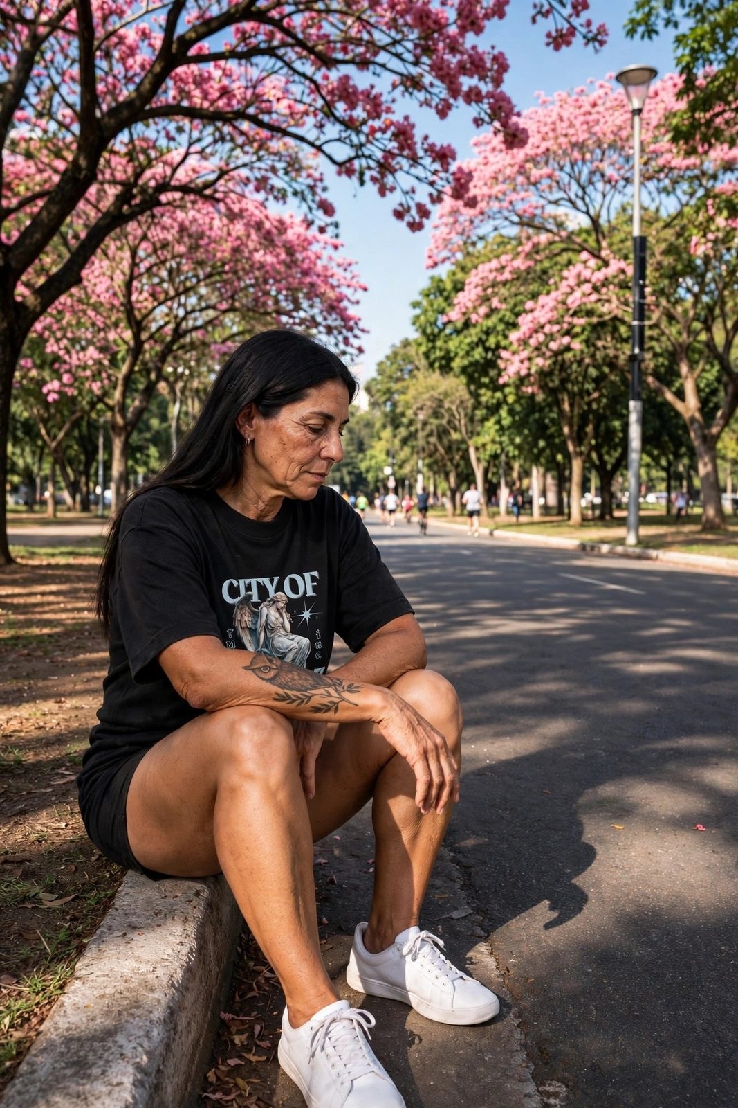 Camiseta Oversized Heavy City of AngelZ — Preta, vista 1