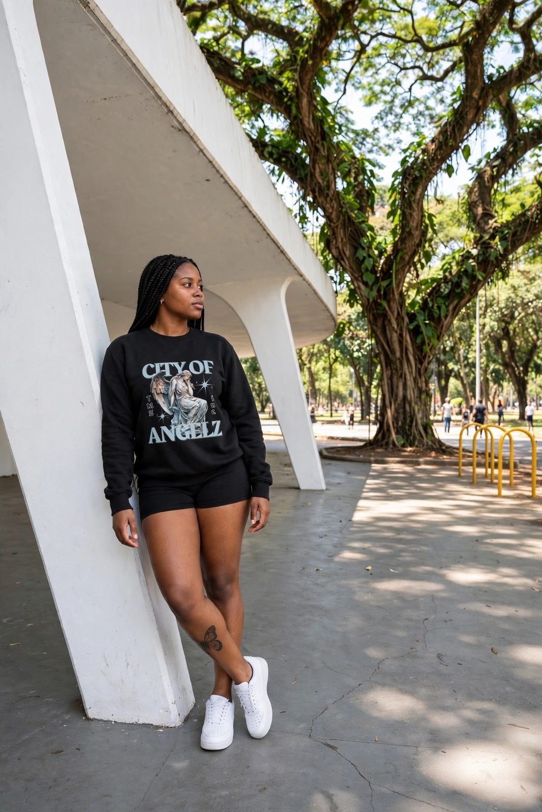 Moletom Careca City of AngelZ — Preta, vista 1