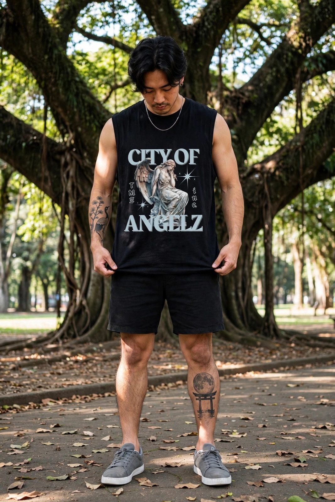 Tank Top City of AngelZ — Preta, vista 1