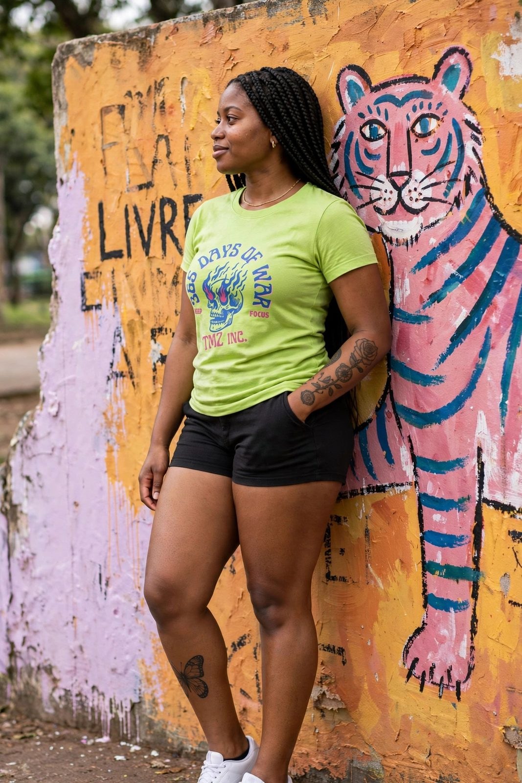 Baby Look Dias de Luta. Dias de GlóriaZ — Verde Limão, vista 9