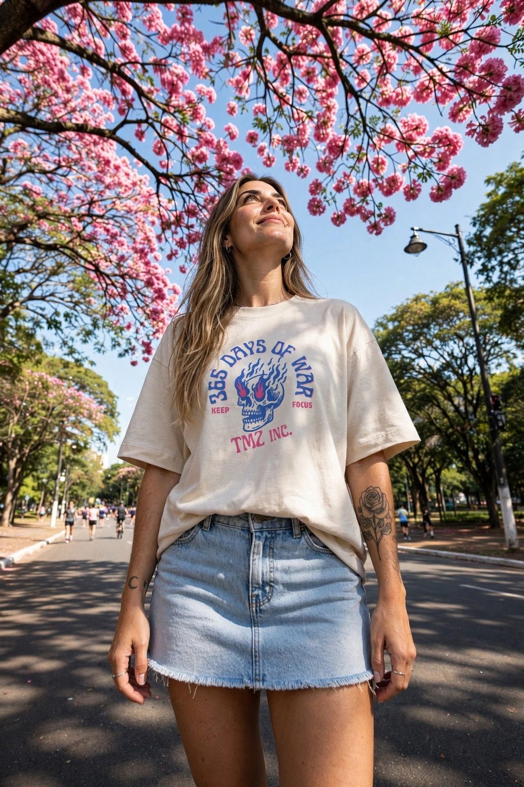 Camiseta Oversized Heavy Dias de Luta. Dias de GlóriaZ — Off-White, vista 3