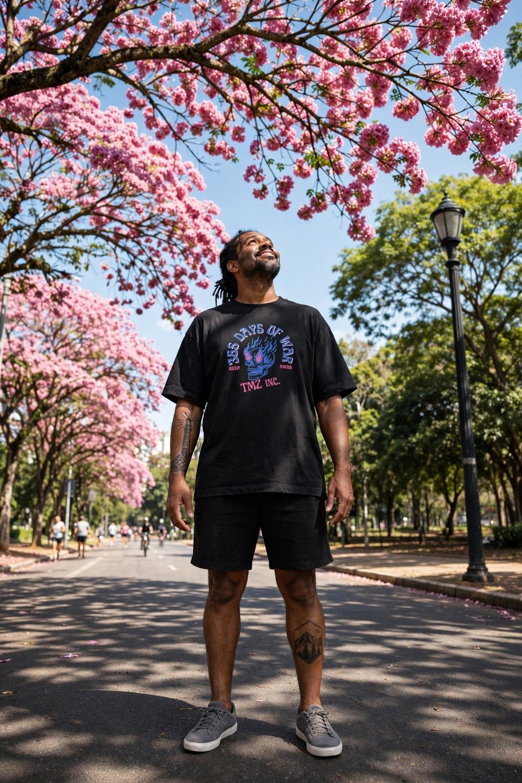 Camiseta Oversized Heavy Dias de Luta. Dias de GlóriaZ — Preta, vista 1