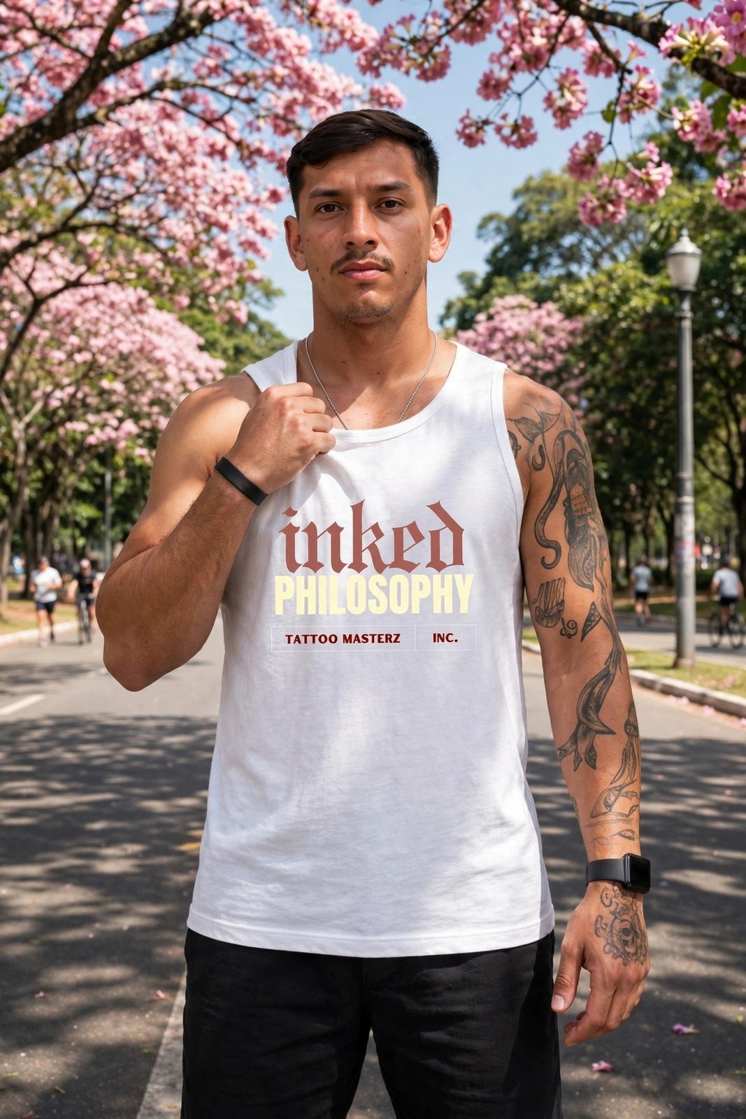 Regata Inked Philosophy — Branca, vista 5