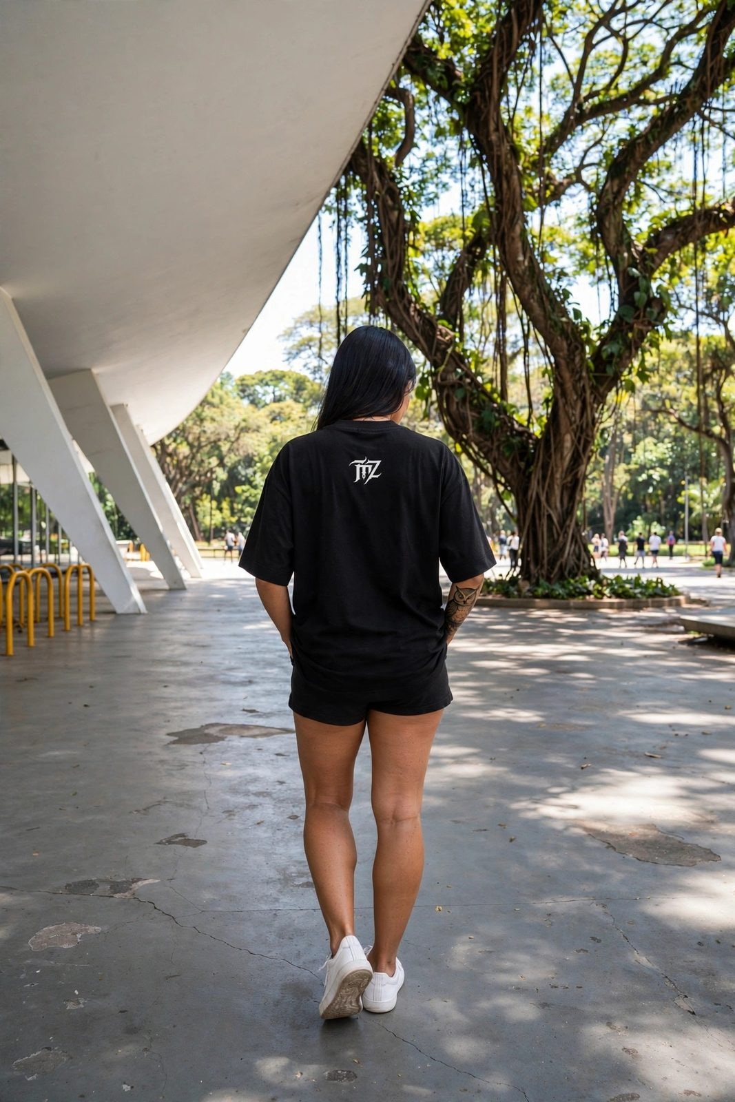 Camiseta Oversized Heavy Old MoneyZ — Preta, vista 2