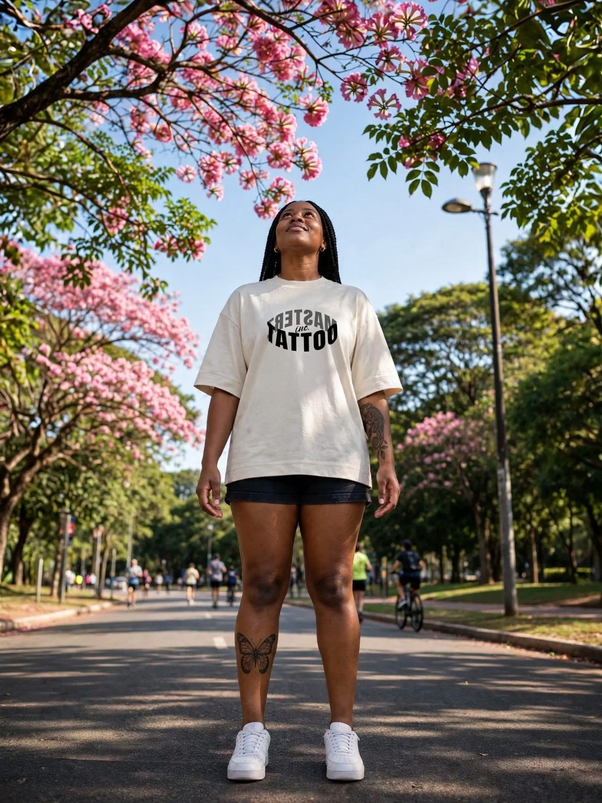 Camiseta Oversized Heavy RingZ — Off-White, vista 3