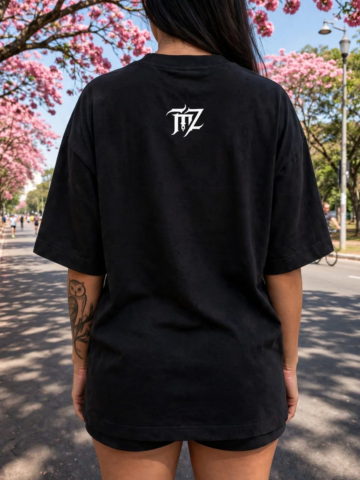 Camiseta Oversized Heavy RingZ — Preta, vista 2