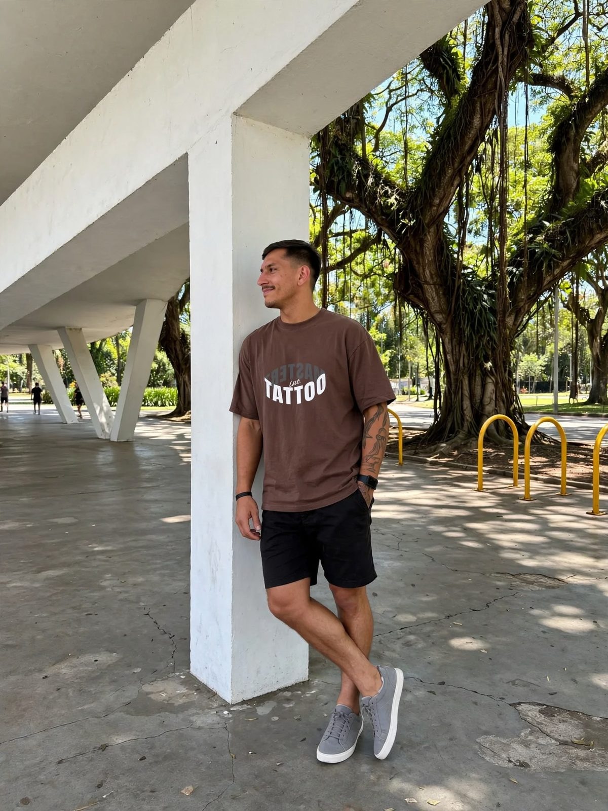 Camiseta Oversized RingZ — Marrom, vista 4