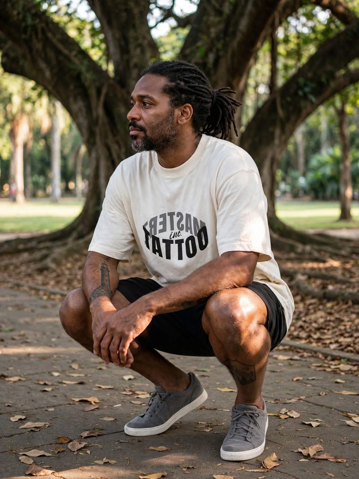 Camiseta Oversized RingZ — Off-White, vista 3