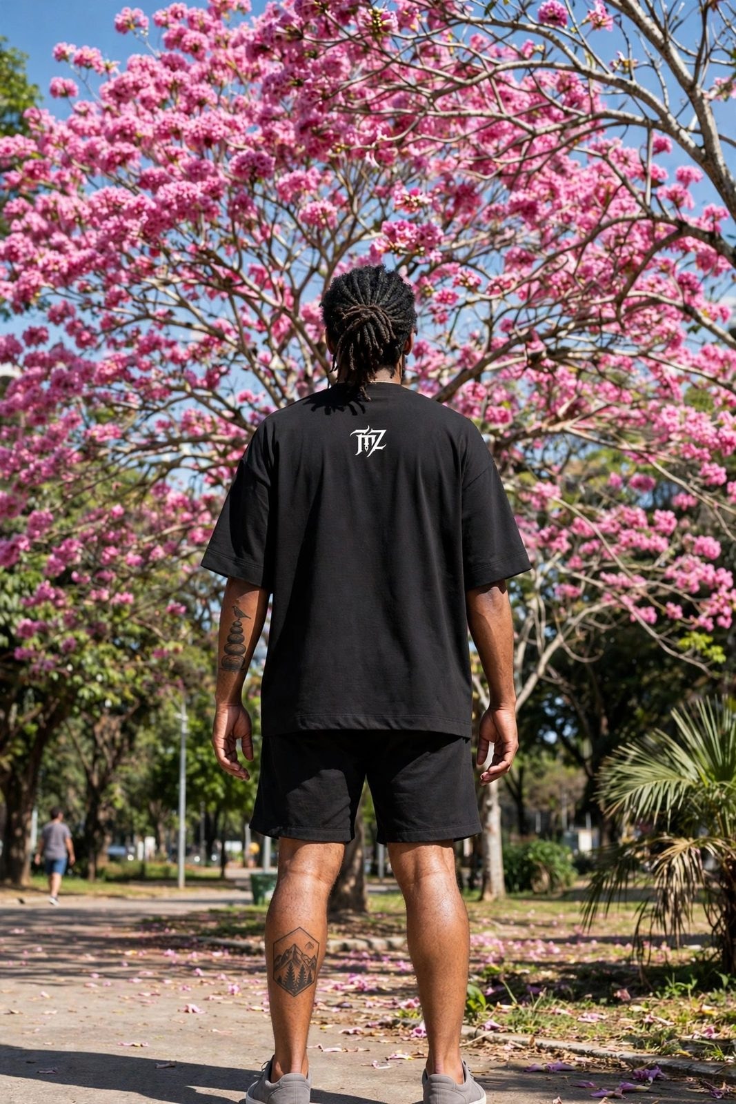 Camiseta Oversized Heavy TagZ — Preta, vista 2
