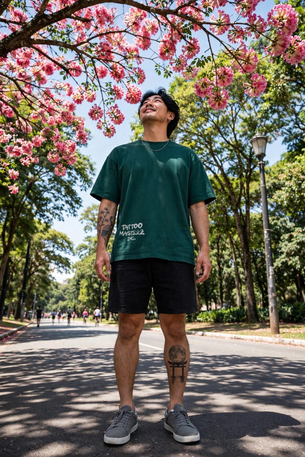 Camiseta Oversized TagZ — Verde Militar, vista 5