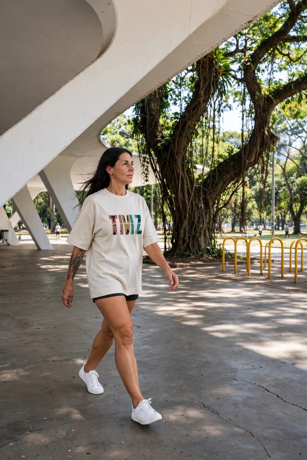 Camiseta Oversized Heavy RastaZ 2.0 — Off-White, vista 3