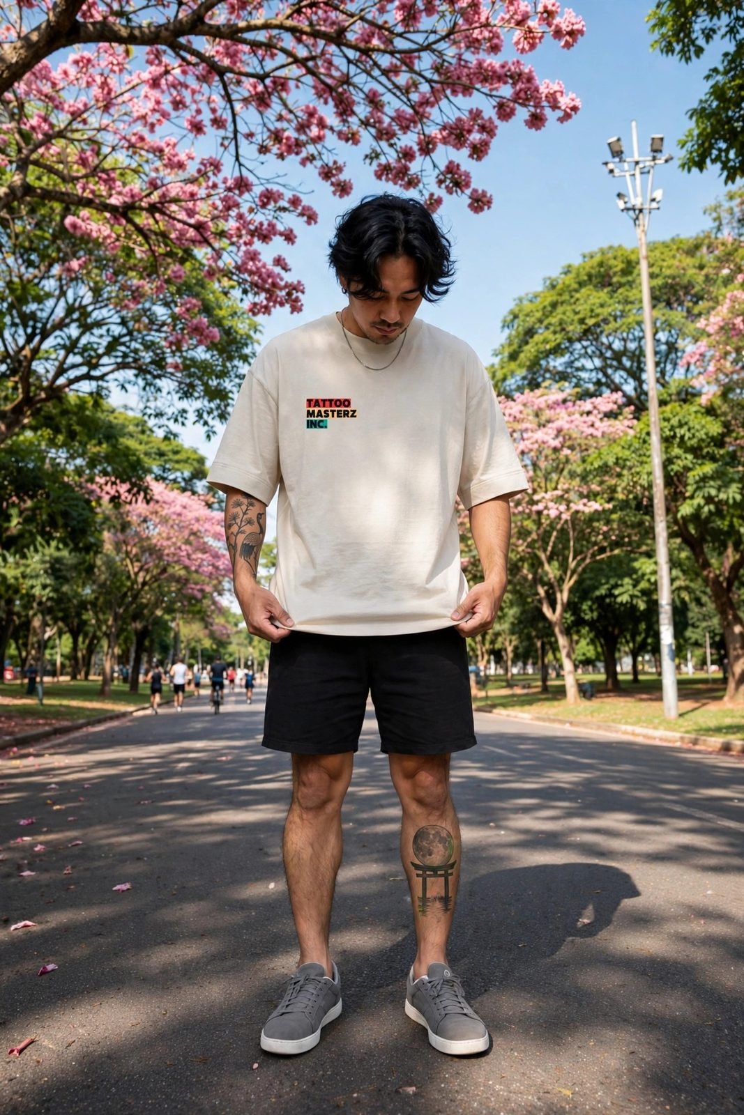 Camiseta Oversized Heavy RastaZ — Off-White, vista 3