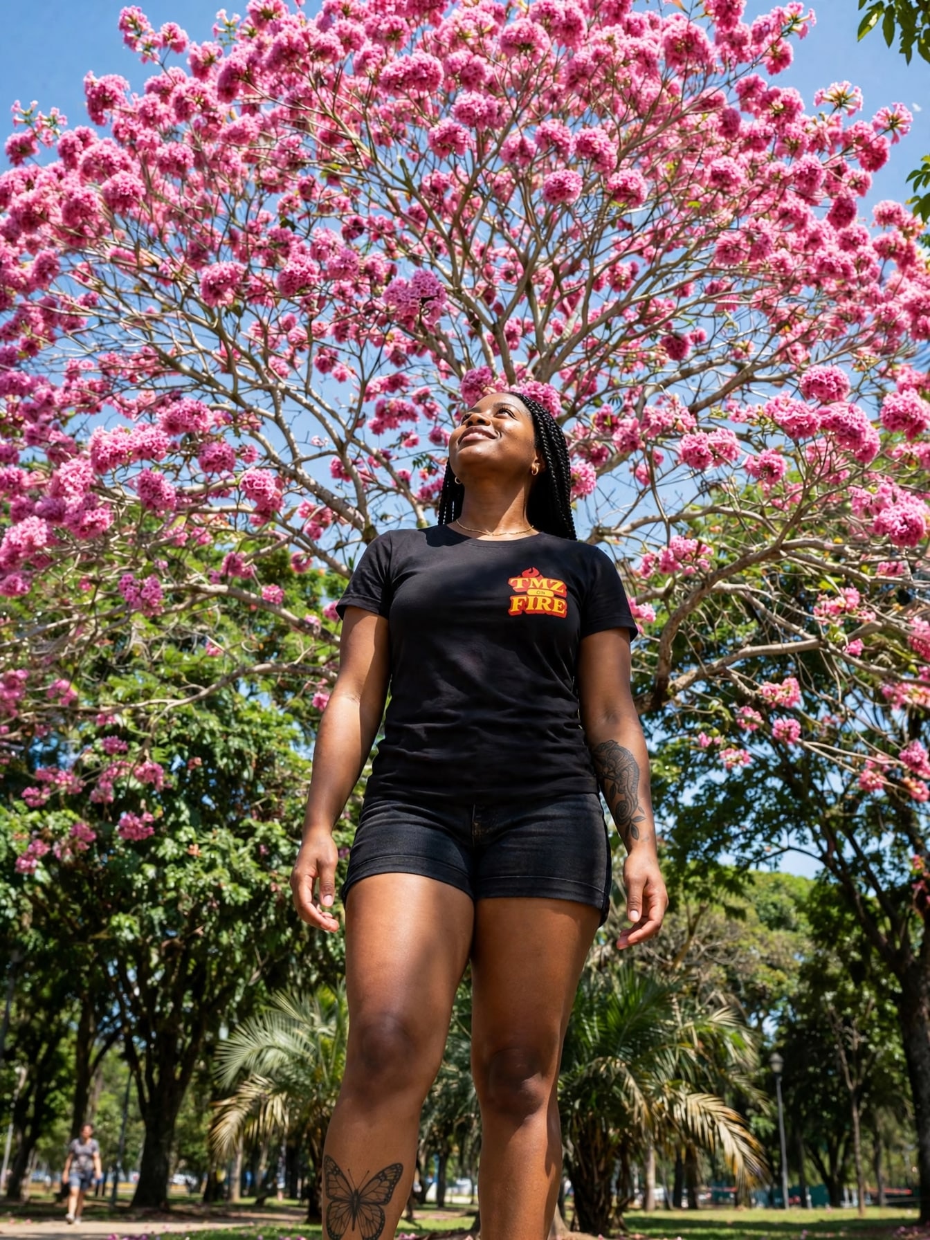 Baby Look TMZ Fire — Preta, vista 1
