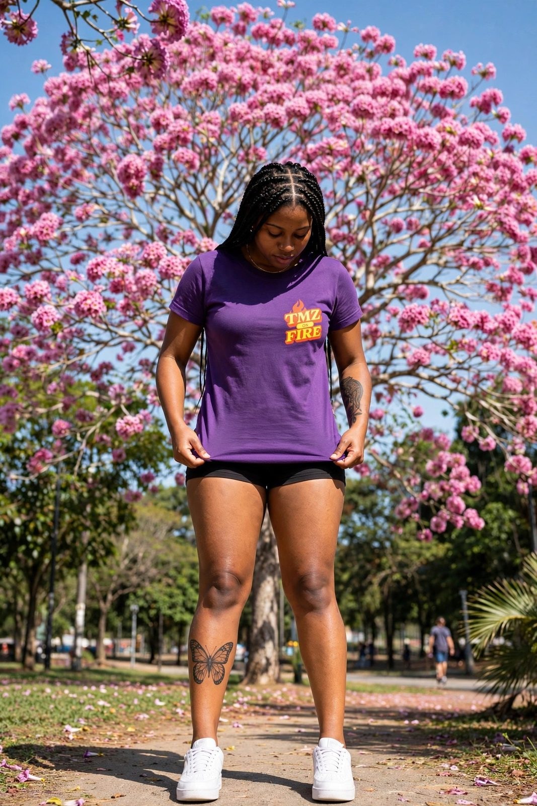 Baby Look TMZ Fire — Roxo, vista 14