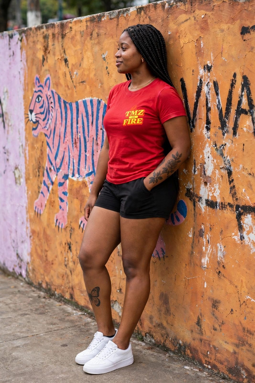 Baby Look TMZ Fire — Vermelho Intenso, vista 8