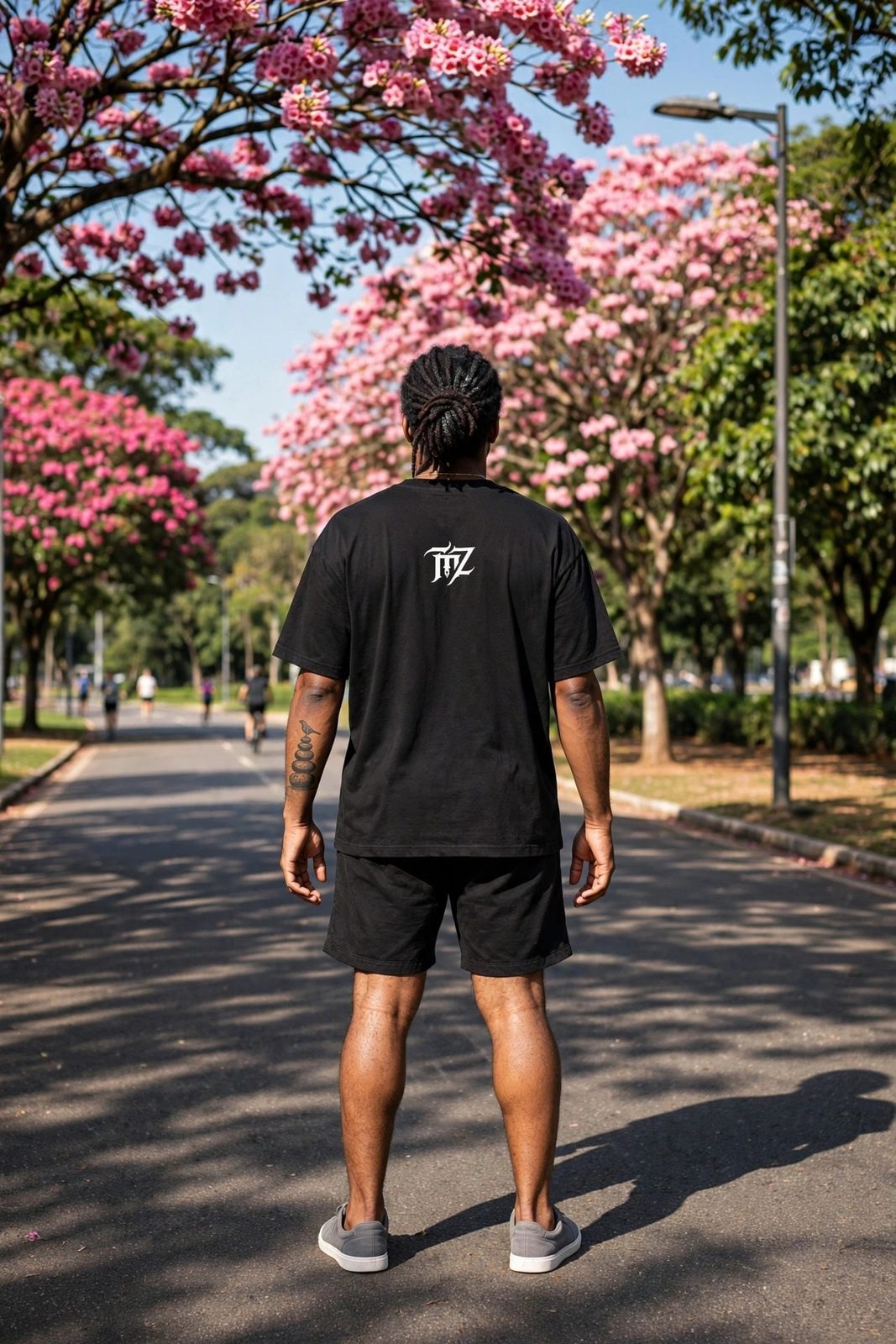 Camiseta Oversized City of AngelZ — Preta, vista 2