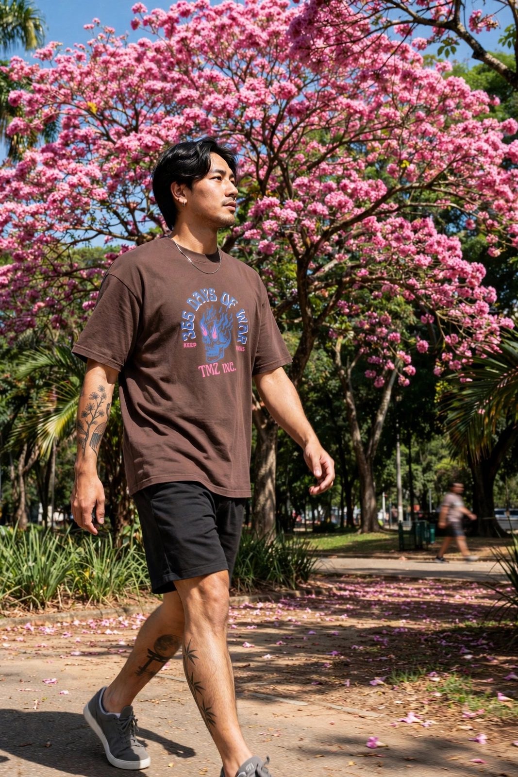 Camiseta Oversized Dias de Luta. Dias de GlóriaZ — Marrom, vista 4