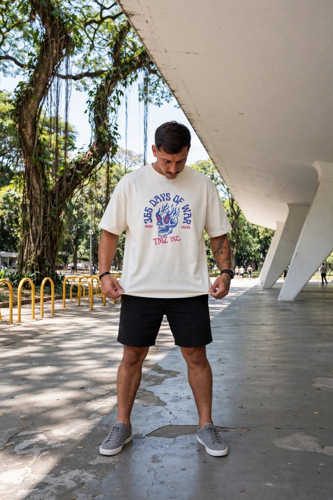 Camiseta Oversized Dias de Luta. Dias de GlóriaZ — Off-White, vista 3