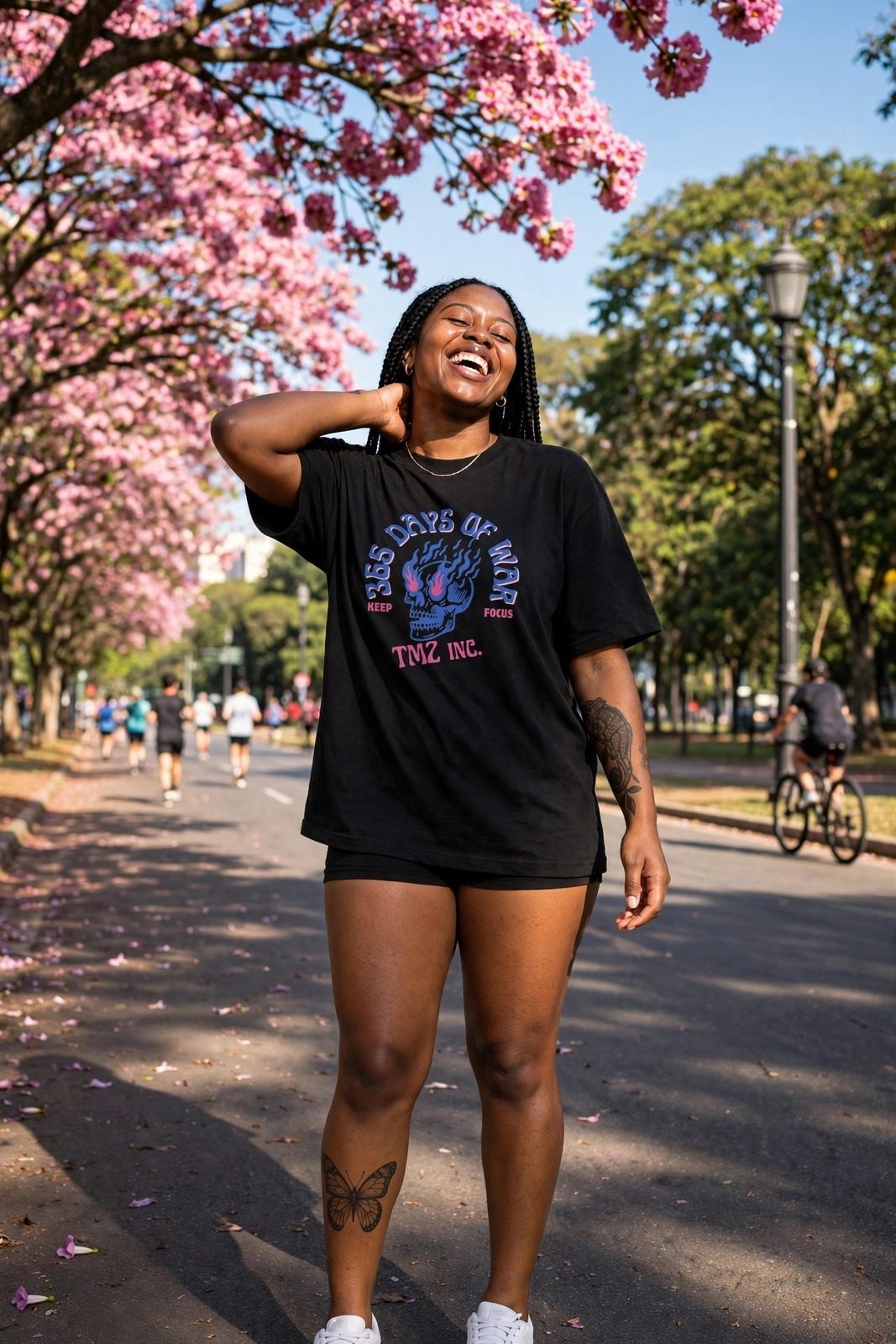 Camiseta Oversized Dias de Luta. Dias de GlóriaZ — Preta, vista 1