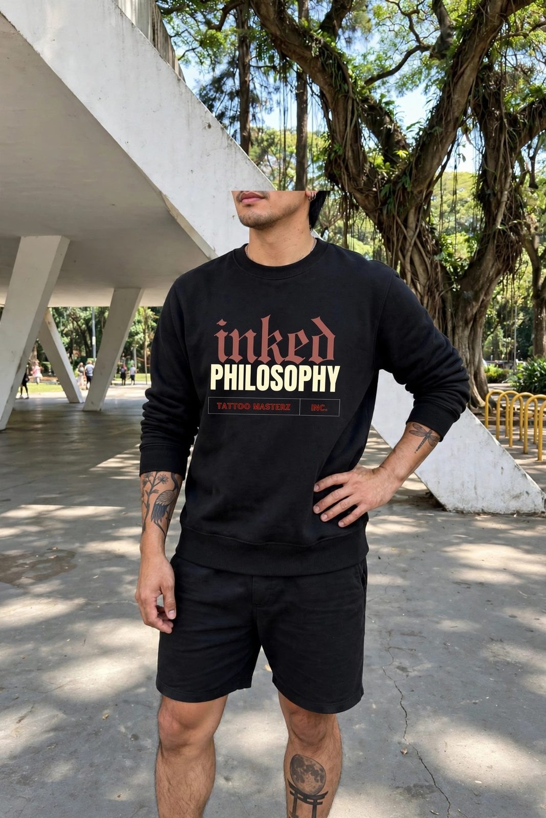 Moletom Careca Inked Philosophy — Preta, vista 1