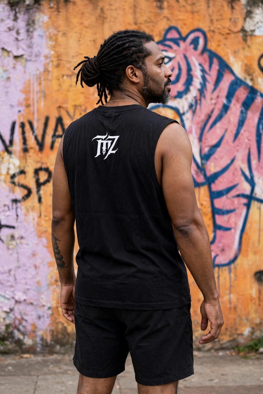 Tank Top Inked Philosophy — Preta, vista 2