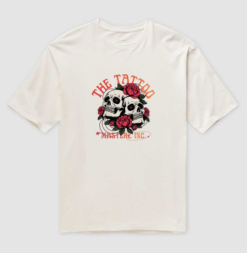 Camiseta Oversized Skull FlowerZ